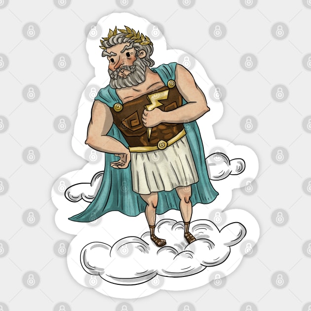 Zeus Sticker by dilemserbest